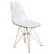 Leisuremod Cresco Clear Acrylic Dining Chair with Chrome Eiffel Base CR19WGG - alternate 1