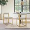 Armen Living Anastasia Dining Chair with Gold Brushed Stainless Steel and Taupe Fabric - Set of 2 LCANSIBGLTP - alternate 7