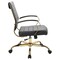 Leisuremod Benmar Leather Office Chair with Gold Frame, Black BOG19BLL - alternate 9