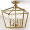 Jonathan Y Plains 12" 4-Light Modern Farmhouse Metal Open-Frame Pagoda LED Semi Flush Mount Mini Lantern, Brass JYL7610B - alternate 8