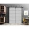 Sartodoors Barn Bypass Doors with 6.6ft Hardware, Planum 0015 Matte Grey and Aluminum Strips, Sturdy Heavy Dut PLANUM0015BBB-GRE-8496 - alternate 1