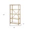 Homeroots Gold Metal and Glass Five Tier Etagere Bookcase 527587 - alternate 5