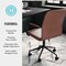 Martha Stewart Taytum Upholstered Office Chair in Saddle Brown/Oil Rubbed Bronze CH-142370-BR-BK-MS - alternate 9