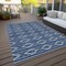 Homeroots 8' X 10' Navy Blue And Ivory Geometric Washable Indoor Outdoor Area Rug 599643 - alternate 8