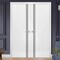 Sartodoors Solid French Double Doors, Planum 0016 White Silk and Aluminum Strips, Wood Solid Panel Frame Trims PLANUM0016DD-WS-4884 - alternate 1