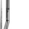 Homeroots 71" Light Gray Stainless Steel and Wood Three Tier Etagere Bookcase with A Drawer 544735 - alternate 9