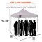 Ergodyne Single White Heavy Duty Pop-Up Tent - 10ft x 10ft 6002 - alternate 10