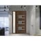 Vdomdoors Front Exterior Prehung Metal-Plastic Door, Manux 8933 Walnut, Side Sidelite Transom, Office Commerc MANUX8933EXD-WLN-W32+16xH80-LH - alternate 3