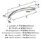 Amerock Parabolic 6-5/16 inch (160mm) Center-to-Center Polished Chrome Cabinet Pull, 25PK 25VMP3734826 - alternate 4