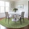 Homeroots 8' Lime Green And Ivory Round Chevron Washable Indoor Outdoor Area Rug 612276 - alternate 7