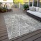 Homeroots 9' X 12' Ivory Charcoal And Beige Geometric Washable Indoor Outdoor Area Rug 577569 - alternate 8
