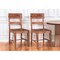 Homeroots Set of Two Brown Wood Ladder Back Dining Side Chairs 522054 - alternate 1