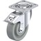 Blickle Swivel Plate Caster, Gray Nylon, 5", Brake, Overall Height: 6-1/2" LH-SPOG 125K-14-FI - alternate 1
