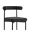 Armen Living Shannon Dining Chair with Matte Black Iron and Black Fabric - Set of 2 LCSNSIBLK - alternate 6