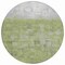 Homeroots 8' Fern Green And Silver Round Abstract Washable Indoor Outdoor Area Rug 632073 - alternate 6