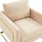 Leisuremod Lincoln Velvet Accent Armchair with Gold Frame, Beige LA31BG - alternate 6