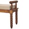 Homeroots 39in Beige and Brown Linen and Solid Wood Upholstered Bench 723435 - alternate 9