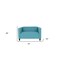 Homeroots 50" Teal Blue And Dark Brown Loveseat 530507 - alternate 4