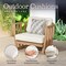 Alaterre Furniture Alaterre Orris Outdoor Patio Chair with Cushions and Accent Pillow Natural Wood Finish 80-OUTD-ORRIS-CH - alternate 7
