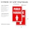 Signmission Public Parking With Up Arrow, Vinyl Decals Only 24 Inch x 36 Inch, Vinyl Decal, 2PK DSB-2436-2PACK-PublicParkingWithUpArrow - alternate 2
