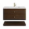 James Martin Vanities Allamari 36" Single Vanity, Sable w/ Single Hole 3 CM White Zeus Silestone Top D640-V36-SBL-3WZ - alternate 1
