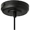 Sunlite 12in. Glass Cloche Dome E26 Base 49in. Cord 60W Max Bulb Not Included Black Canopy Pendant Light 07046-SU - alternate 2
