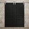 Sartodoors Modern Double Barn Door 48 x 80 inches, Ego 5012 Painted Black Oak, 13FT Silver Rail Track Set, S EGO5012DB-S-CHK-48 - alternate 5