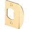 Defender Security Door Strike Plate, 2-1/4 in L, 1-7/16 in W, Steel, Brass Pair E 2232 - alternate 6