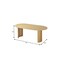 Homeroots 79" Natural Solid Wood Double Pedestal Base Oval Dining Table 712135 - alternate 6