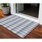 Homeroots 3' X 5' Purple Aqua And Beige Plaid Washable Indoor Outdoor Area Rug 601422 - alternate 1