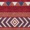 Homeroots 8' X 10' Red White And Navy Blue Southwestern Washable Indoor Outdoor Area Rug 613948 - alternate 8
