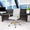 Leisuremod Benmar Leather Office Chair with Gold Frame, White BOG19WL - alternate 7