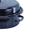 Oster Castillo 16.5 x 13 Inch Enamel on Steel Roaster Pan with Lid in Navy Blue 143749.02 - alternate 5