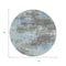 Homeroots 8' Taupe And Sky Blue Round Abstract Washable Indoor Outdoor Area Rug 630665 - alternate 7