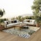 Homeroots 10' X 14' Ivory Green Yellow Blue And Dark Green Floral Indoor Outdoor Area Rug 548097 - alternate 6