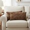 Homeroots Set of Two 12" X 20" Brown Faux Fur Lumbar Throw Pillows, 2PK 544573 - alternate 1