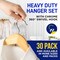 Lifemaster Wooden Hanger Set, Non-Slip, Space-Saving, Swivel Hook, Natural Wood, 30PK LMHNWD30 - alternate 6