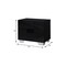 Homeroots 18" Black Wood And Mirrored Glass Two Drawer Nightstand 329643 - alternate 5