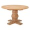 Homeroots 48" Brown Solid Wood Pedestal Base Round Top Dining Table 643962 - alternate 8