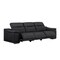 Homeroots 107" Black Top Grain Leather Reclining USB Sofa 643700 - alternate 6