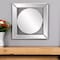 Homeroots 12" Round in Square Glass Framed Accent Mirror 383715 - alternate 9
