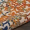 Homeroots 6' Ivory Blue Orange And Green Trellis Indoor Outdoor Runner Rug 546794 - alternate 8