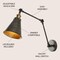 Jonathan Y Rover 7" Classic Industrial Metal Adjustable Arm LED Wall Sconce, Rustic Dark Gray/Brass Gold JYL7462D - alternate 7