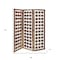 Homeroots 72" Brown Solid Wood Folding Three Panel Screen Room Divider 342781 - alternate 4