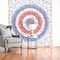 Homeroots 88" X 84" White Blue And Red Floral Cotton Hanging Tapestry 397435 - alternate 4