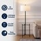Jonathan Y Chuck 59 in. Modern Minimalist Metal and Tempered Glass LED 2-in-1 Space-Saving Tray Table and Floor JYL3059C - alternate 8