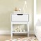 Flash Furniture Dallas Wooden Night Stand, Bedroom Side Table with Storage Drawer and Shelf for Kids in White MG-9007-1-NS-WH-GG - alternate 1