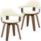 Leisuremod Brivo Swivel Dining Chair with 360-Degree Leather Armchair & Poplar Wood Legs, 2PK BC22W2 - alternate 1
