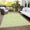 Homeroots 8' X 10' Artichoke Green And Ivory Floral Washable Indoor Outdoor Area Rug 581843 - alternate 9