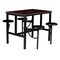 Regency Endure Standing Height Collaborative Table & Chair Set with 4 Pull-Out Stools, Walnut Top 9004-WLT-DVN - alternate 1
